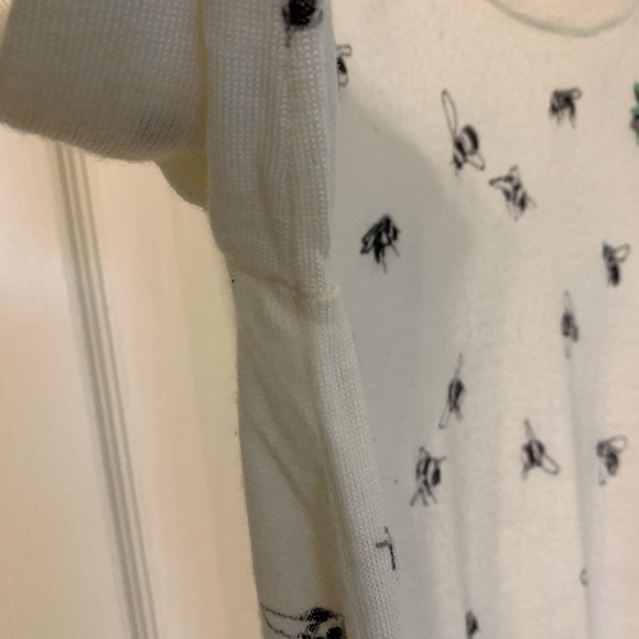 J. Crew Tippi Embellished Bee Print Wool Sweater SMALL - Picture 5 of 14